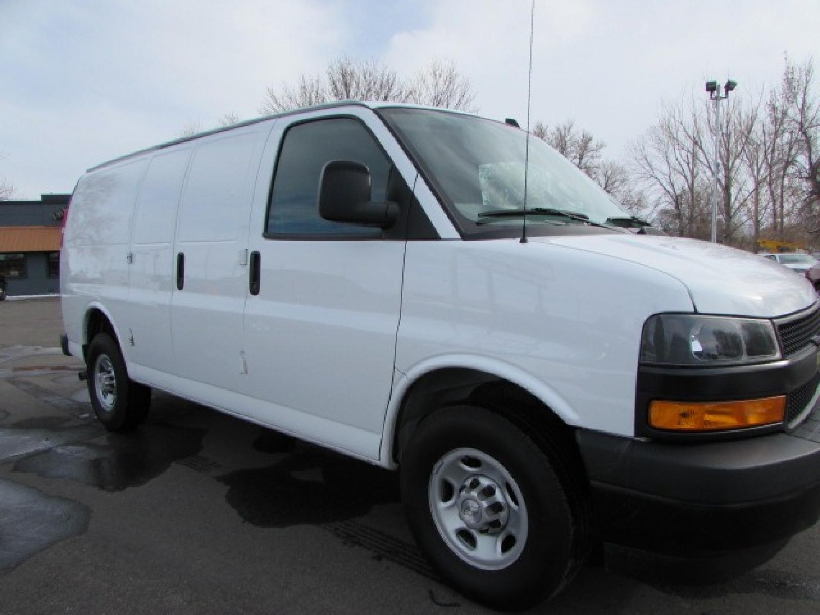 2020 White /Gray Vinyl Chevrolet Express Cargo Van 2500 Cargo (1GCWGAFP6L1) with an 4.3L V6 engine, 8-Speed Automatic transmission, located at 4562 State Avenue, Billings, MT, 59101, (406) 896-9833, 45.769516, -108.526772 - 2020 Chevrolet Express 2500 Cargo - Inspected and serviced! 4.3 Vortec V6 engine - 276 Horsepower 298 ft pounds of torque - rated at 7000 pound towing capacity - 8 speed automatic transmission with overdrive - 72185 miles - One owner - 94 point inspection Inspected and serviced - copy inspec - Photo #4