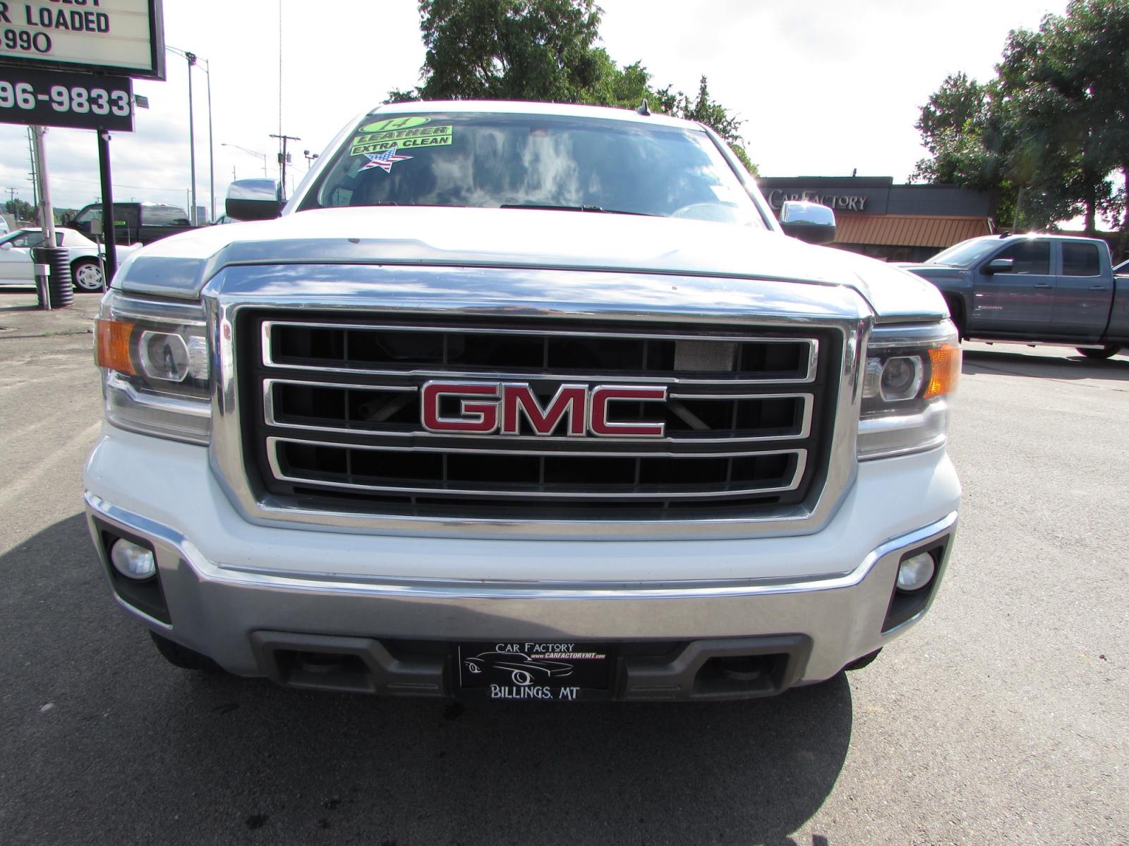 2014 White /Gray leather GMC Sierra 1500 SLT Crew Cab 4WD (3GTU2VEC6EG) with an 5.3L V8 OHV 16V engine, 6-Speed Automatic transmission, located at 4562 State Avenue, Billings, MT, 59101, (406) 896-9833, 45.769516, -108.526772 - 2014 GMC Sierra 1500 SLT Z71 Crew Cab 4WD - Extra clean! 5.3L V8 OHV 16V Direct Injection engine - 6 speed automatic transmission - 4WD - 174,862 miles - 94 point inspection Inspected and serviced - copies of inspection and work performed as well as complete vehicle history report provided! - Photo #5