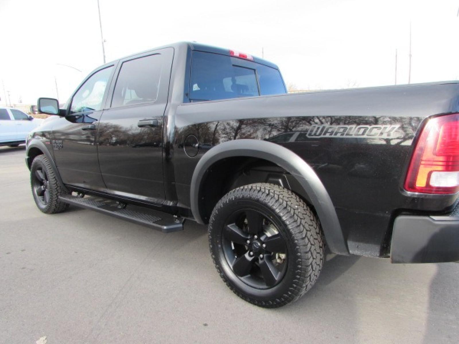 2020 Black /Gray Cloth RAM 1500 Classic Warlock Crew Cab SWB 4WD (1C6RR7LT5LS) with an 5.7L V8 OHV 16V engine, 8A transmission, located at 4562 State Avenue, Billings, MT, 59101, (406) 896-9833, 45.769516, -108.526772 - 2020 RAM 1500 Crew Cab 4WD - Warlock package - One owner! 5.7L V8 OHV 16V Hemi Engine - 8 speed automatic transmission - 4WD - 101,460 miles - 94 point inspection 94 point inspection and serviced - copy of inspection and work performed as well as full vehicle history report provided! Warlo - Photo #0