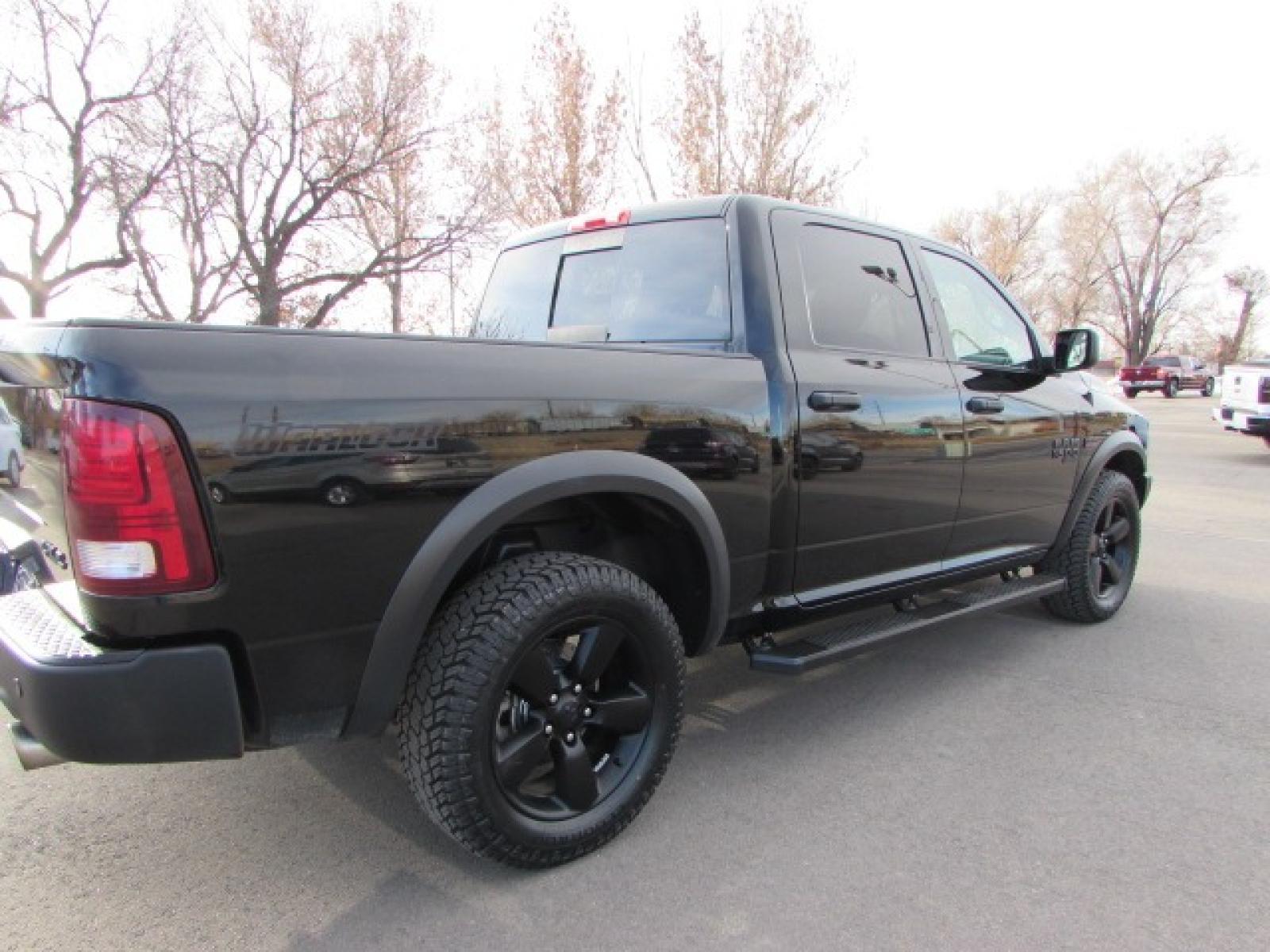 2020 Black /Gray Cloth RAM 1500 Classic Warlock Crew Cab SWB 4WD (1C6RR7LT5LS) with an 5.7L V8 OHV 16V engine, 8A transmission, located at 4562 State Avenue, Billings, MT, 59101, (406) 896-9833, 45.769516, -108.526772 - 2020 RAM 1500 Crew Cab 4WD - Warlock package - One owner! 5.7L V8 OHV 16V Hemi Engine - 8 speed automatic transmission - 4WD - 101,460 miles - 94 point inspection 94 point inspection and serviced - copy of inspection and work performed as well as full vehicle history report provided! Warlo - Photo #3