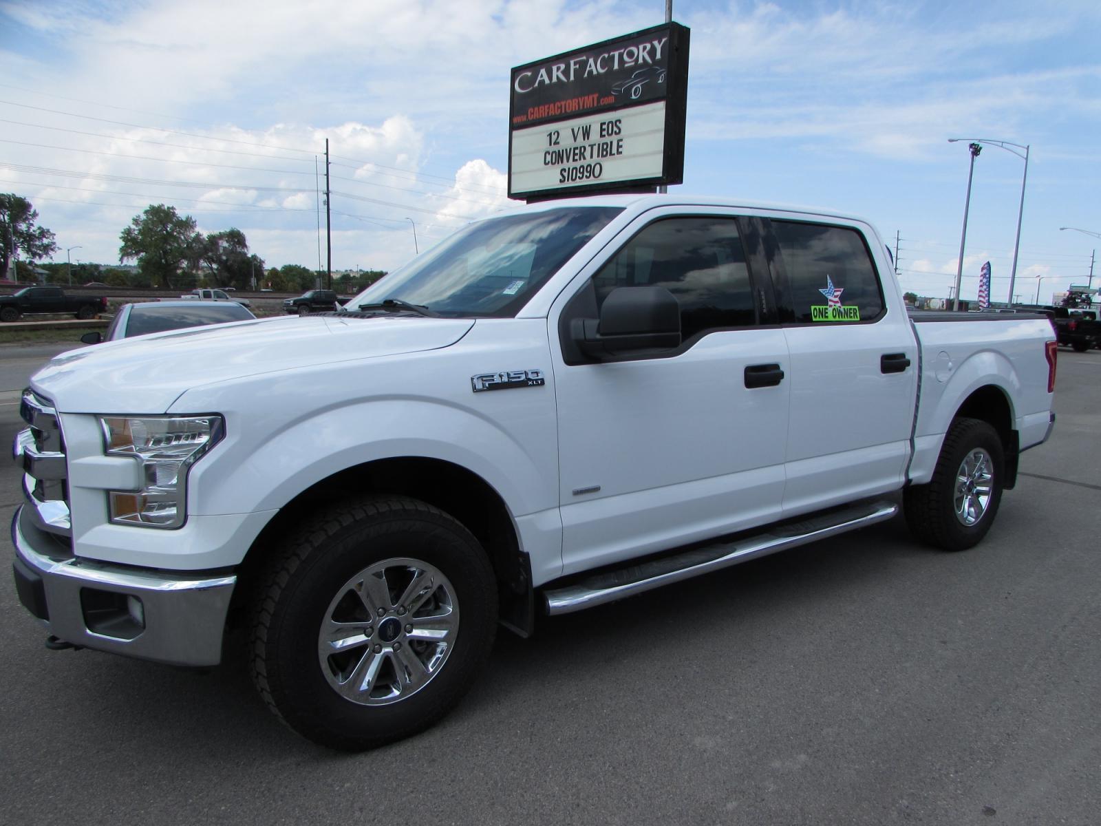 2017 White /Gray Cloth Ford F-150 XLT SuperCrew 5.5-ft. Bed 4WD (1FTEW1EG8HK) with an 3.5L V6 TURBO engine, 6A transmission, located at 4562 State Avenue, Billings, MT, 59101, (406) 896-9833, 45.769516, -108.526772 - 2017 Ford F-150 XLT SuperCrew 5.5-ft. Bed 4WD - One owner - Ecoboost! 3.5 V6 Ecoboost Turbo Engine - 6-Speed Automatic Transmission - 4WD - 84,956 miles - 94 point inspection 94 point inspection and serviced - copy of inspection and work performed as well as a full vehicle history report provi - Photo #0