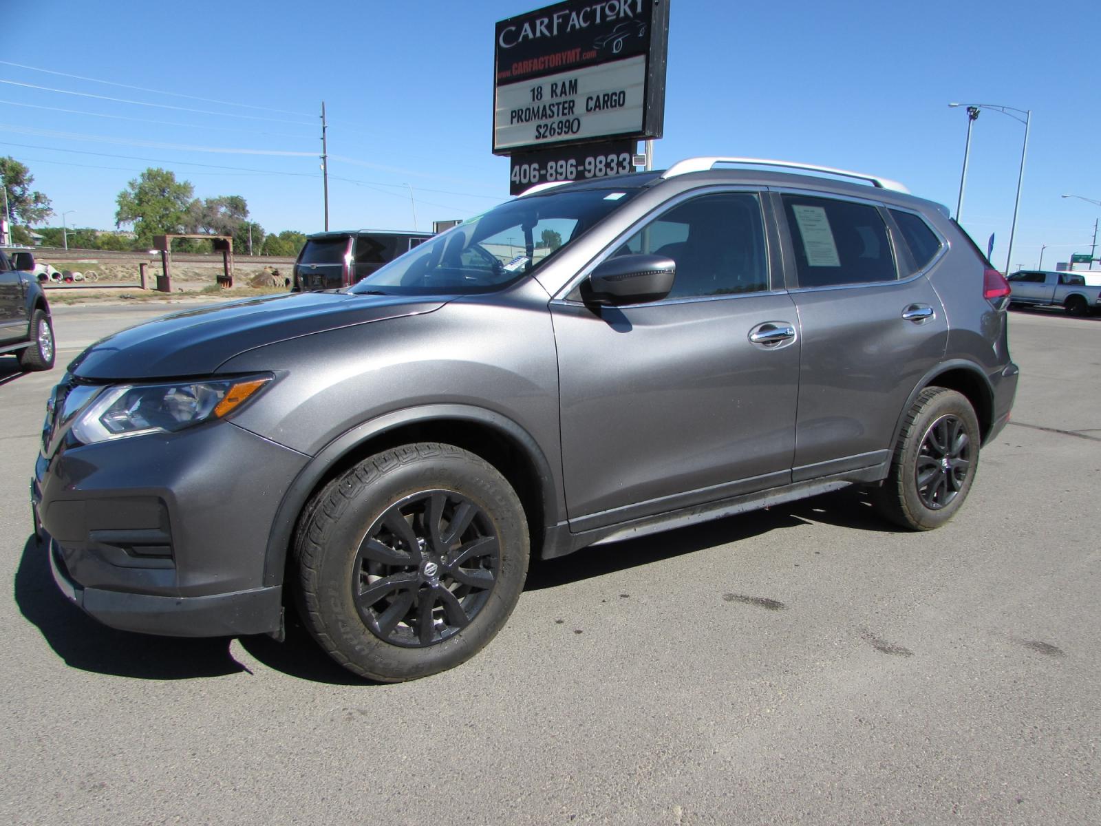 2017 Gray /Gray Cloth Nissan Rogue SV AWD (KNMAT2MV4HP) with an 2.5L L4 DOHC 16V engine, CVT transmission, located at 4562 State Avenue, Billings, MT, 59101, (406) 896-9833, 45.769516, -108.526772 - 2017 Nissan Rogue SV AWD - 32 miles per gallon! 2.5L L4 DOHC 16V Engine - CVT automatic transmission - All Wheel Drive - 90,781 miles - Inspected and serviced! Copy of inspection and work performed as well as a full vehicle history report provided! SV package - dual zone air conditioning - - Photo #0