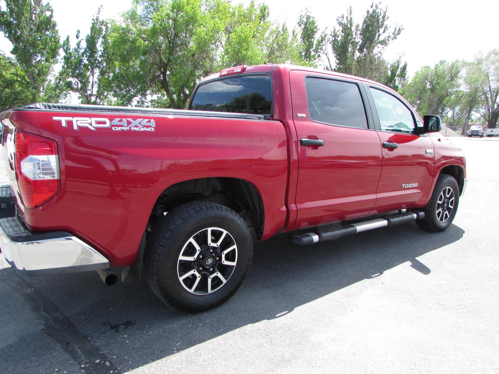 2016 Red /Gray cloth Toyota Tundra SR5 5.7L V8 FFV CrewMax 4WD (5TFDW5F15GX) with an 5.7L V8 DOHC 32V FFV engine, 6A transmission, located at 4562 State Avenue, Billings, MT, 59101, (406) 896-9833, 45.769516, -108.526772 - 2016 Toyota Tundra SR5 5.7L V8 FFV CrewMax 4WD - TRD Off Road! 5.7L V8 DOHC 32V Engine - 6 speed automatic overdrive transmission - 4WD - 183,940 miles - 5.5 Bed - SR5/TRD SR5 Upgrade Package - dual zone climate control - tilt and telescoping steering wheel - cruise control - touch screen blue - Photo #3