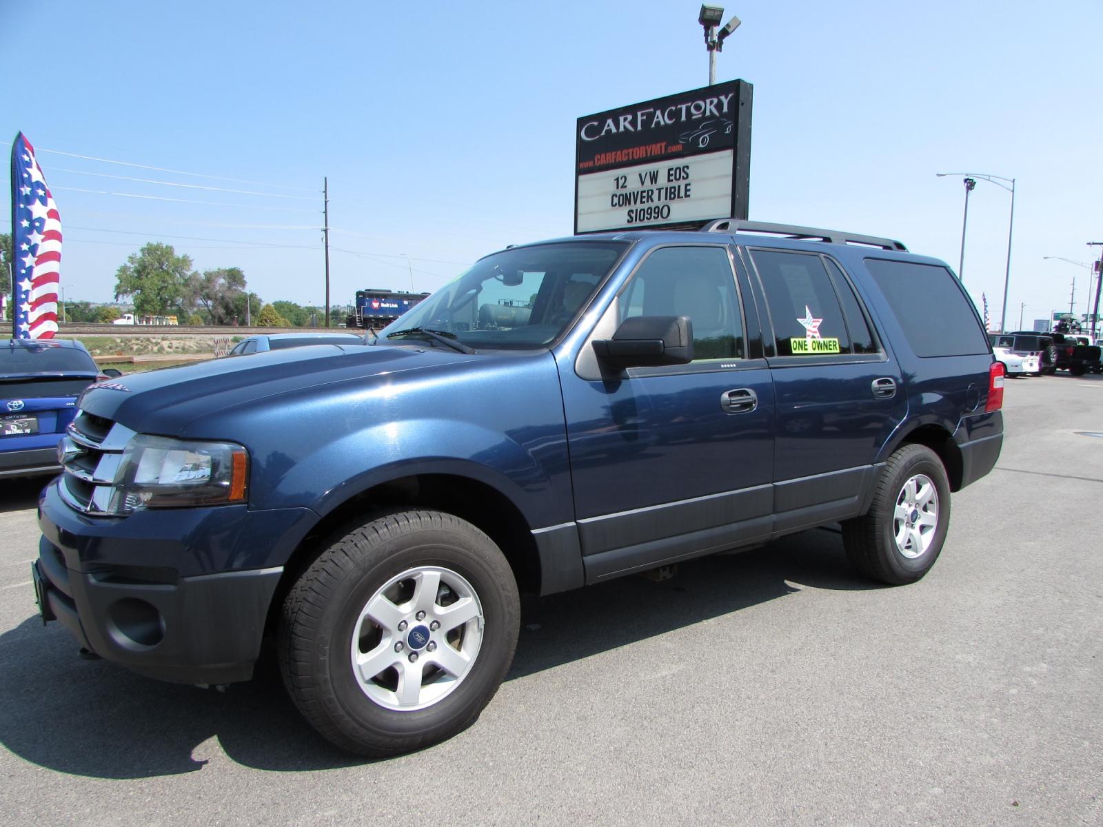 2015 Blue /Tan cloth Ford Expedition XL 4WD (1FMJU1GT0FE) with an 3.5L V6 DOHC 24V FFV engine, 6-Speed Automatic transmission, located at 4562 State Avenue, Billings, MT, 59101, (406) 896-9833, 45.769516, -108.526772 - 2015 Ford Expedition XL 4WD - One owner - 34,000 miles! 3.5L V6 DOHC 24V FFV Ecoboost Engine - 6-Speed Automatic Transmission - 4WD - One owner - 34,783 miles - Inspected and serviced XL package - climate control dual air conditioning - leather wrapped steering wheel with tilt steering and cru - Photo #0