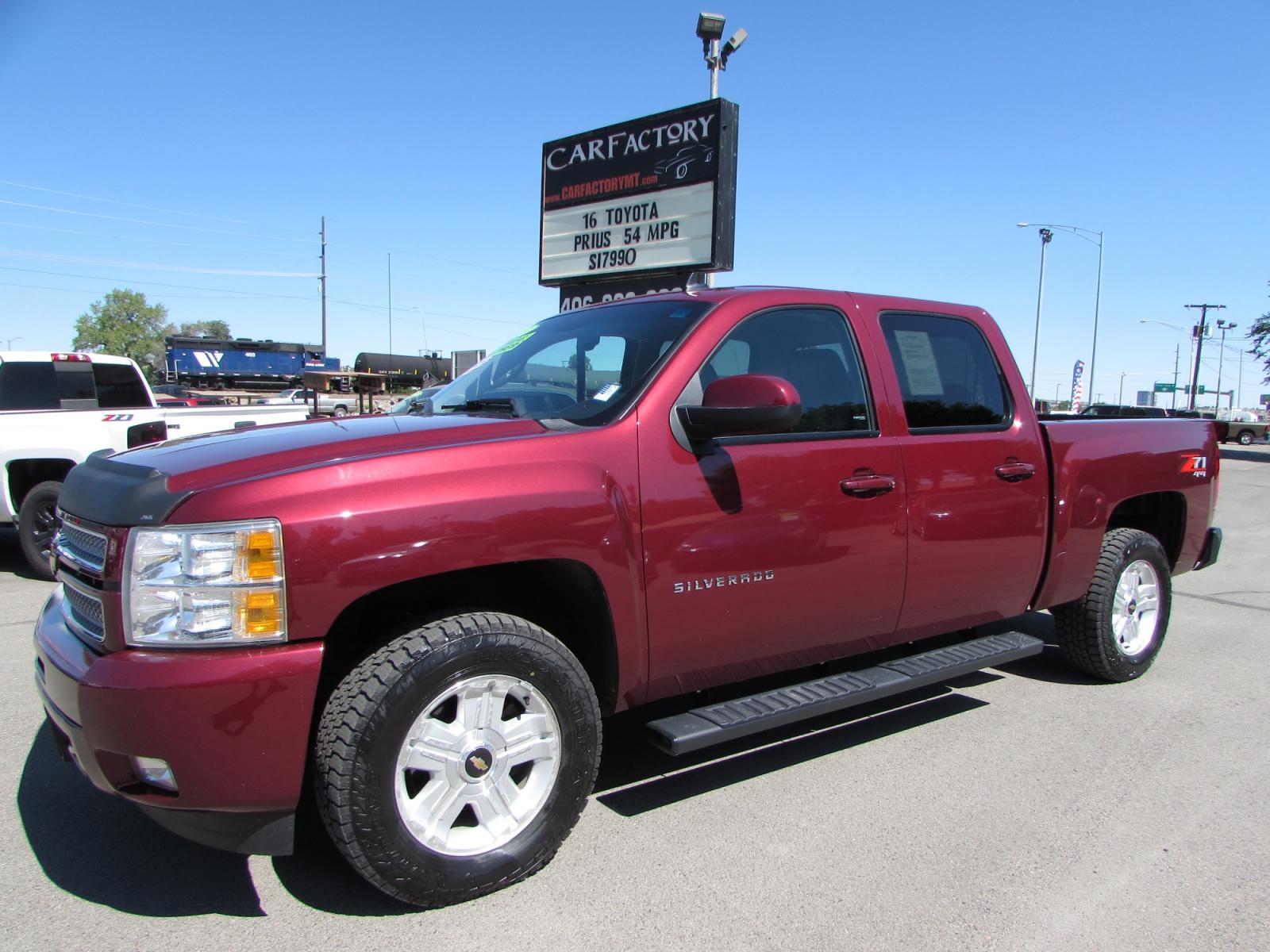 2013 Burgundy /Gray Chevrolet Silverado 1500 LTZ Crew Cab 4WD (3GCPKTE70DG) with an 5.3L V8 OHV 16V FFV engine, 6-Speed Automatic transmission, located at 4562 State Avenue, Billings, MT, 59101, (406) 896-9833, 45.769516, -108.526772 - 2013 Chevrolet Silverado 1500 LTZ Crew Cab 4WD - 70,765 miles! 5.3L V8 OHV 16V FFV engine - 6 speed automatic transmission with tow haul - 4WD - 70,765 miles - Inspected and serviced Inspected and serviced - copy of inspection and work performed as well as a complete history report provided! - Photo #0