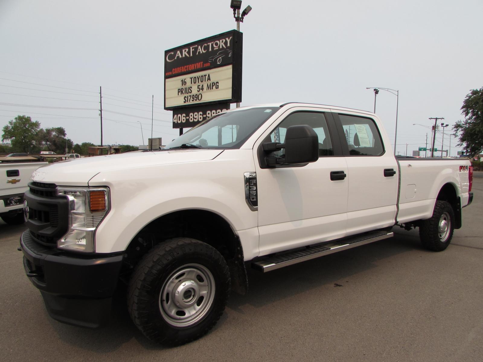 2021 White Ford F-350 SD XL Crew Cab 4WD (1FT8W3B67ME) with an 6.2L V8 OHV 16V engine, 6A transmission, located at 4562 State Avenue, Billings, MT, 59101, (406) 896-9833, 45.769516, -108.526772 - 2021 Ford F-350 SD XL Crew Cab 4WD Longbox - 35,195 miles! 6.2L V8 OHV 16V Engine - 10-Speed Automatic Transmission - 4WD - 35,195 miles - One owner Inspected and serviced - copy of inspection and all work performed as well as a full vehicle history report provided XL package - air conditio - Photo #0