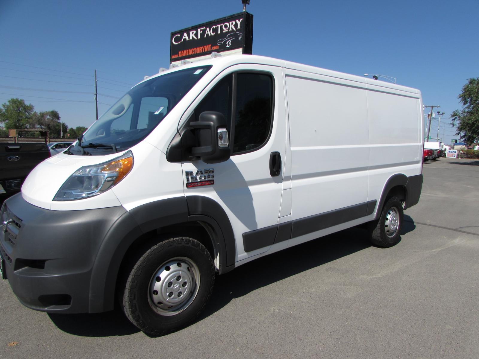 2018 White /Gray RAM Promaster 1500 Low Roof Tradesman 136-in. WB (3C6TRVAG8JE) with an 3.6L V6 engine, 6A transmission, located at 4562 State Avenue, Billings, MT, 59101, (406) 896-9833, 45.769516, -108.526772 - 2018 RAM Promaster 1500 Low Roof Tradesman 136-in. WB - One owner! 3.6L V6 Engine - 6 speed automatic transmission - Front wheel drive - 64,460 miles - One owner Tradesman Package - air conditioning - tilt and telescoping wheel - cruise control - touchscreen bluetooth audio with U Connect 3.0 - Photo #0