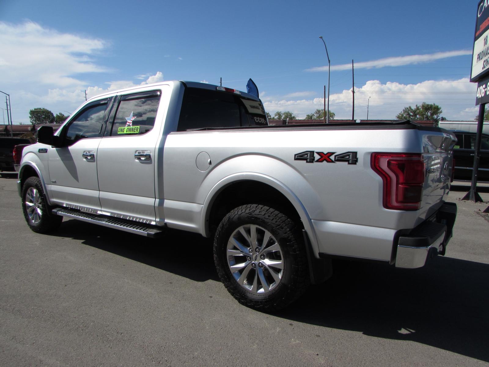 2017 Silver /Gray Leather Ford F-150 Lariat SuperCrew 6.5-ft. Bed 4WD (1FTFW1EG5HK) with an 3.5 V6 engine, 10A transmission, located at 4562 State Avenue, Billings, MT, 59101, (406) 896-9833, 45.769516, -108.526772 - 2017 Ford F-150 Lariat SuperCrew 6.5 bed 4WD - One owner! 3.5 V6 twin turbo engine - 10 speed automatic transmission - 4WD - 107,041 miles - One owner - Inspected and serviced Inspected and serviced - copy of inspection and work performed as well as a full vehicle history report provided! L - Photo #1