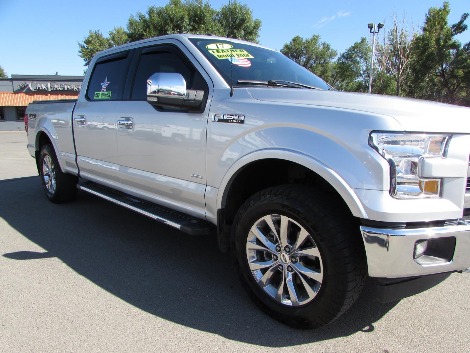 2017 Silver /Gray Leather Ford F-150 Lariat SuperCrew 6.5-ft. Bed 4WD (1FTFW1EG5HK) with an 3.5 V6 engine, 10A transmission, located at 4562 State Avenue, Billings, MT, 59101, (406) 896-9833, 45.769516, -108.526772 - 2017 Ford F-150 Lariat SuperCrew 6.5 bed 4WD - One owner! 3.5 V6 twin turbo engine - 10 speed automatic transmission - 4WD - 107,041 miles - One owner - Inspected and serviced Inspected and serviced - copy of inspection and work performed as well as a full vehicle history report provided! L - Photo #5